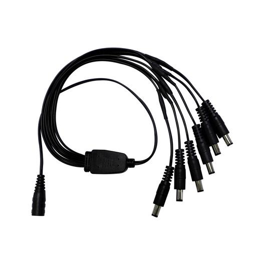 AC6038N Cable de derivación Tiras LED a Controlador, 8 salidas, Color Negro