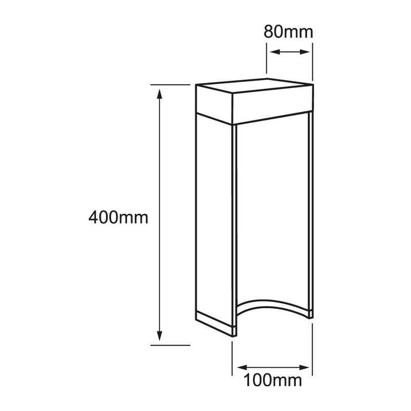 Mini Poste Exterior 09HLED431MV30N Equuleus