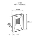 Reflector Exterior 100LQLEDT65MVN Zibal V