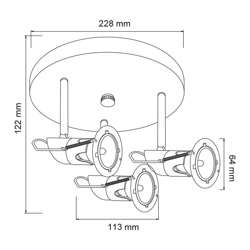 Riel Y Spot Interior 180LVC703MVS Bosca I