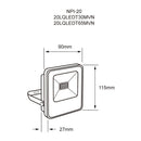 Reflector Exterior 20LQLEDT65MVN Zibal II