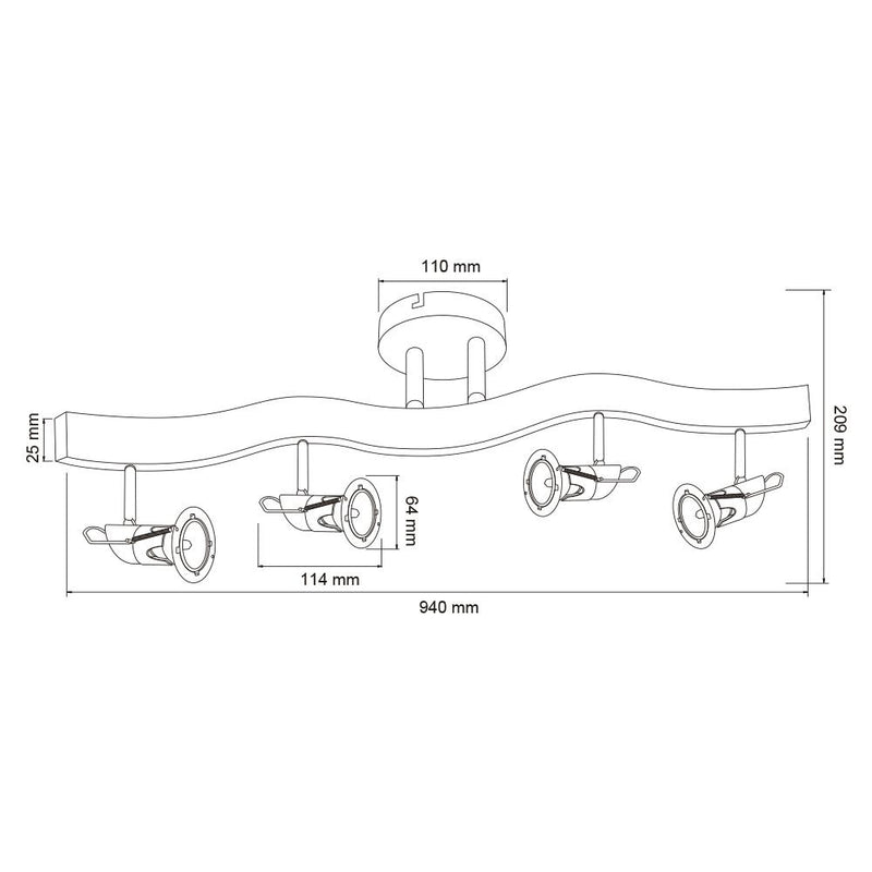 Riel Y Spot Interior 240LVR704MVS Boscar III