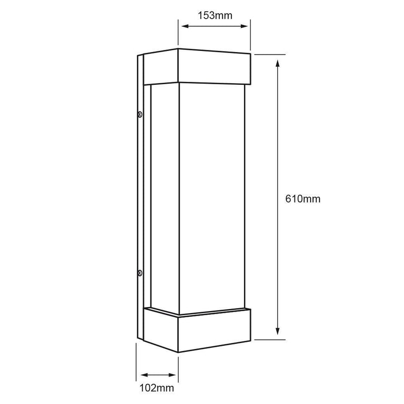 Pared Exterior 24HLED203V30G Crux II