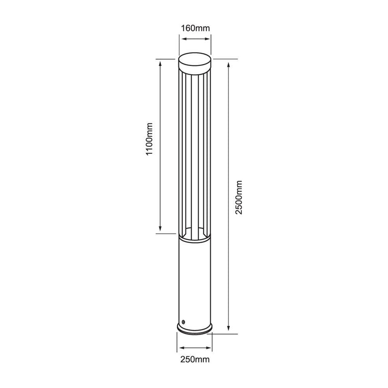 Mini Poste Exterior 25HLED2501MV30N Horologium