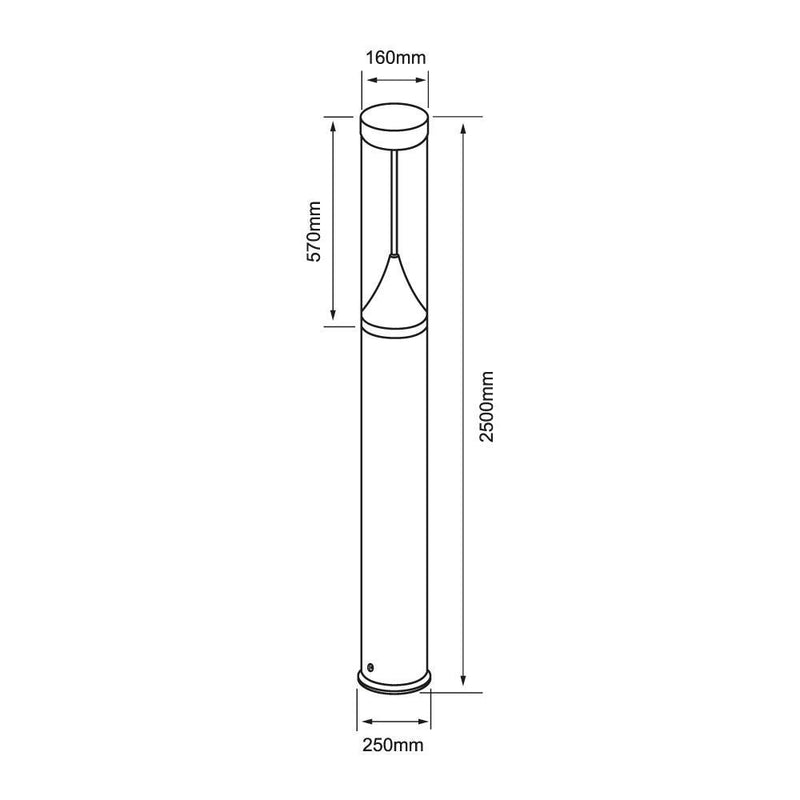 Mini Poste Exterior 30HLED2500MV30N Fornax