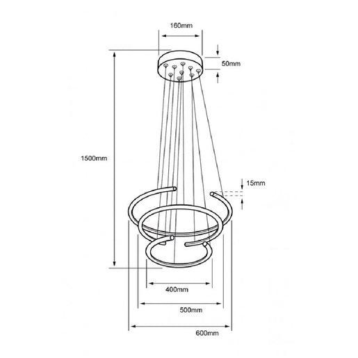 Colgante Interior 60CTLLED206MV30B Circumdo III
