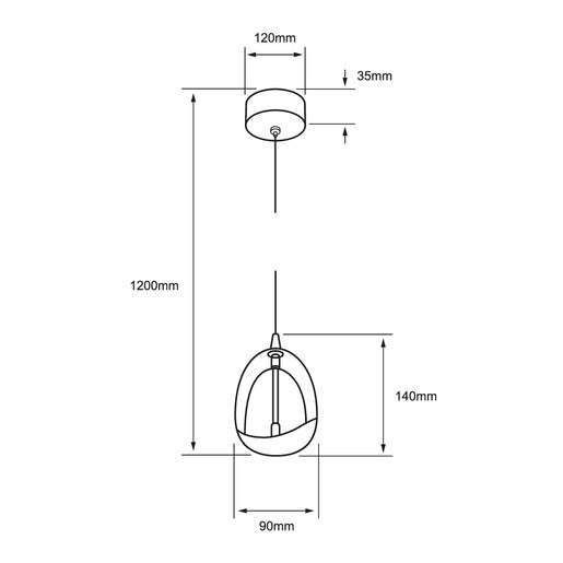 Colgante Interior 6DCTLLED8209V30CT Aitne