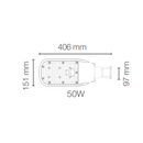 Poste / Cabeza de Poste con Fotocelda Modelo 80338 Ledvance Arealight Photocell 50W 6500 K Proveedor Ledvance Osram