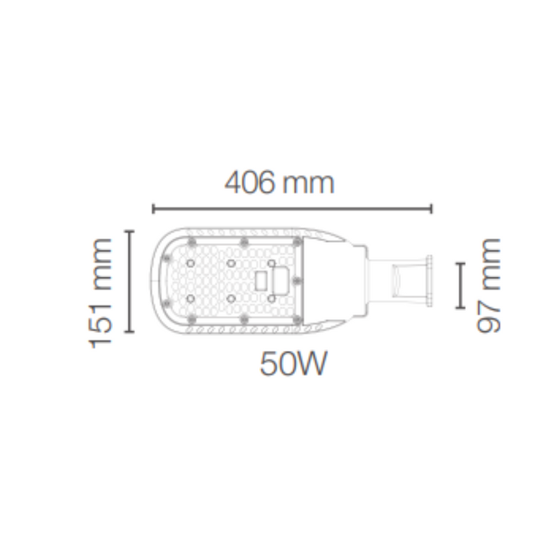 Poste / Cabeza de Poste con Fotocelda Modelo 80338 Ledvance Arealight Photocell 50W 6500 K Proveedor Ledvance Osram