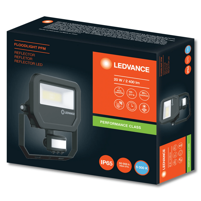 Reflector Exterior con Sensor Modelo 80644 Ledvance Floodlight Sensor Performance 20W 5000 K Bk Proveedor Ledvance Osram