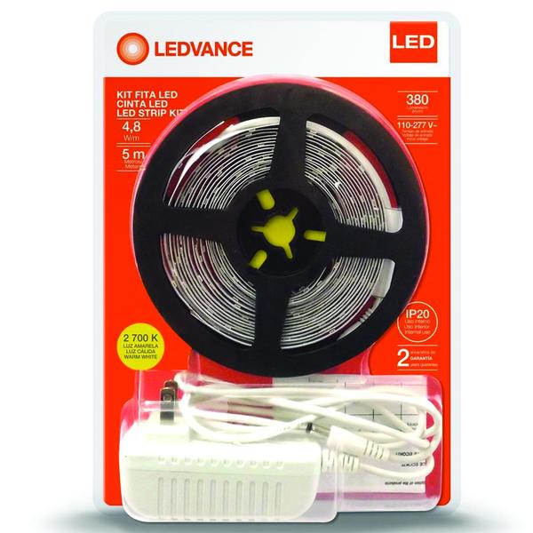 Tira Led Modelo 86243 Ecokit 4,8w/827 Ip20 380lm/M 110-277v 5m Proveedor Ledvance Osram