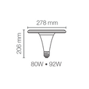 Foco Led Modelo 88149 Led Ho Ufo E40 Superstar 80W 6500 K 8500lm Proveedor Ledvance Osram