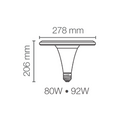 Foco Led Modelo 88150 Led Ho Ufo E40 Superstar 92W 6500 K 12000lm Proveedor Ledvance Osram