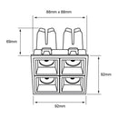 Luminaria de Empotrar en Techo Comercial CO1058BBCB Construlita