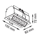Luminaria de Empotrar en Techo Comercial CO1098BBCA Construlita