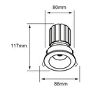 Luminaria de Empotrar en Techo Comercial CO1161BBCB Construlita