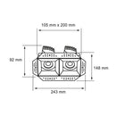 Luminaria de Empotrar en Techo Comercial CO1171NBCA Construlita