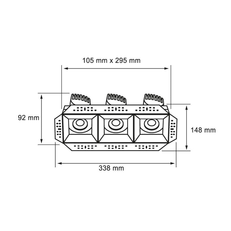 Luminaria de Empotrar en Techo Comercial CO1172NBCA Construlita