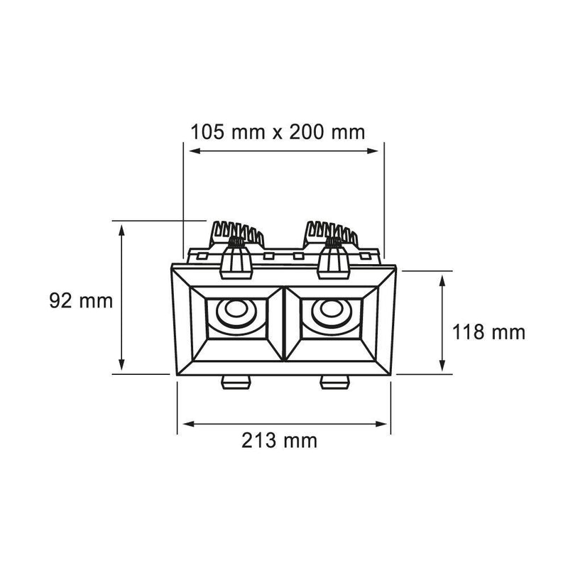Luminaria de Empotrar en Techo Comercial CO1186BBCA Construlita