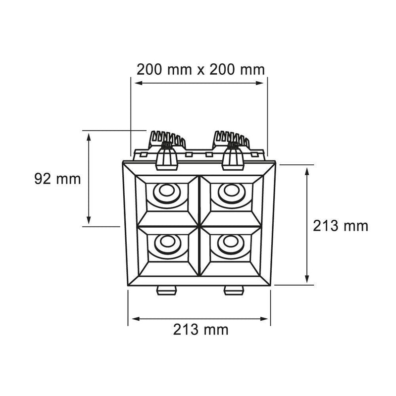 Luminaria de Empotrar en Techo Comercial CO1188BBCA Construlita