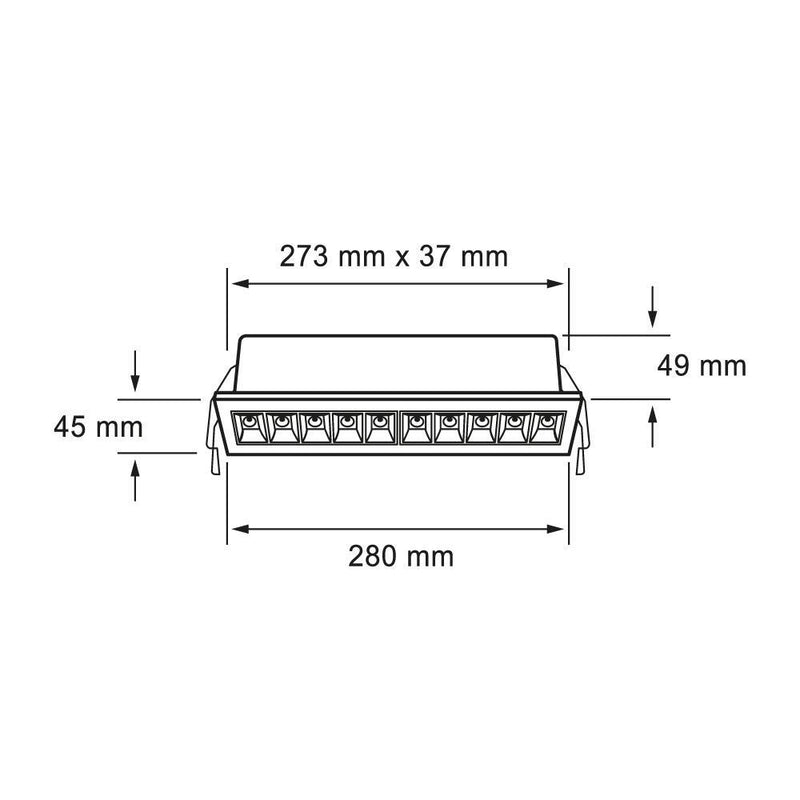 Luminaria de Empotrar en Techo Comercial CO1262BBCA Construlita