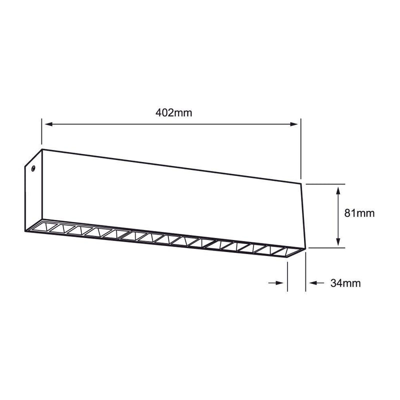 Luminaria de Sobreponer en Techo Comercial CO4082NBCA Construlita