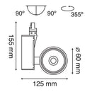 Luminaria de Sobreponer Riel Comercial CO5039BBCB Construlita