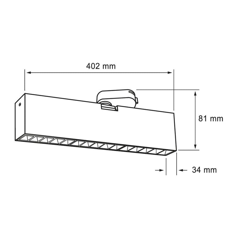 Luminaria de Sobreponer Riel Comercial CO5083BBCA Construlita