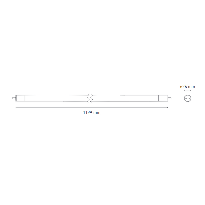 Tubo Led Modelo F5146-030 T8 Led Básico Transparente 16W 6000 K Proveedor Magg