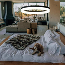 Lámpara colgante de aros uso interior led GD-B004-1B Marca LEON ILUMINACIÓN - Lite Shop