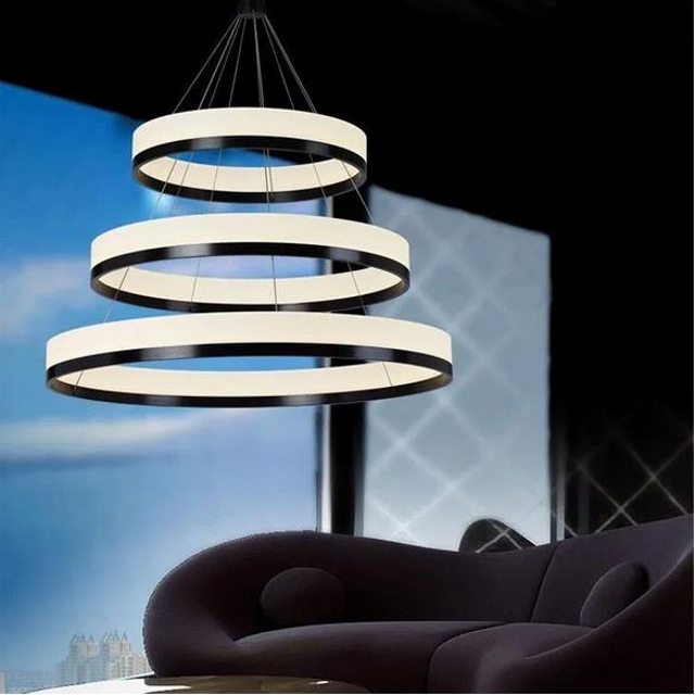 Lámpara colgante de aros uso interior led GD-B022-3S Marca LEON ILUMINACIÓN - Lite Shop