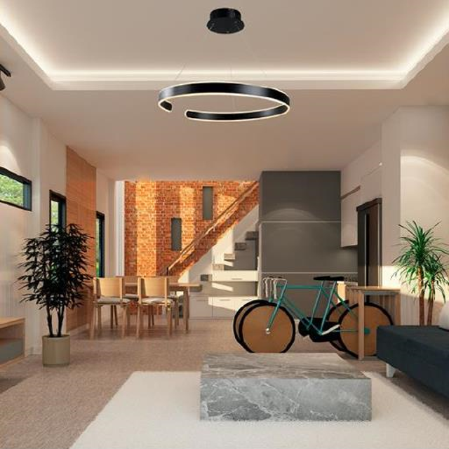 Lámpara colgante de aros uso interior led GD-B543-1B Marca LEON ILUMINACIÓN - Lite Shop