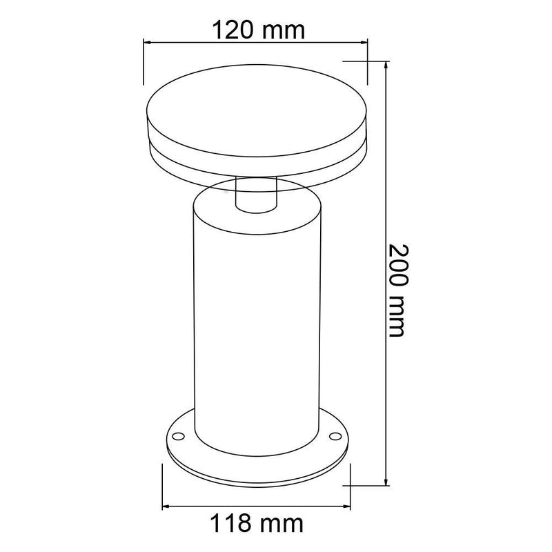 Mini Poste Exterior HLED-204/7W/30/S Alora I
