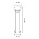 Mini Poste Exterior HLED-205/7W/30/S Alora