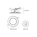 Empotrado Interior Modelo L5074-1E0 Luna 6 SSD 6W 3000 K Marco Blanco Proveedor Magg
