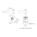 Spot Interior para Riel Modelo L5698-3E9 C40-R Fijo 40W 3000 K Proovedor Magg