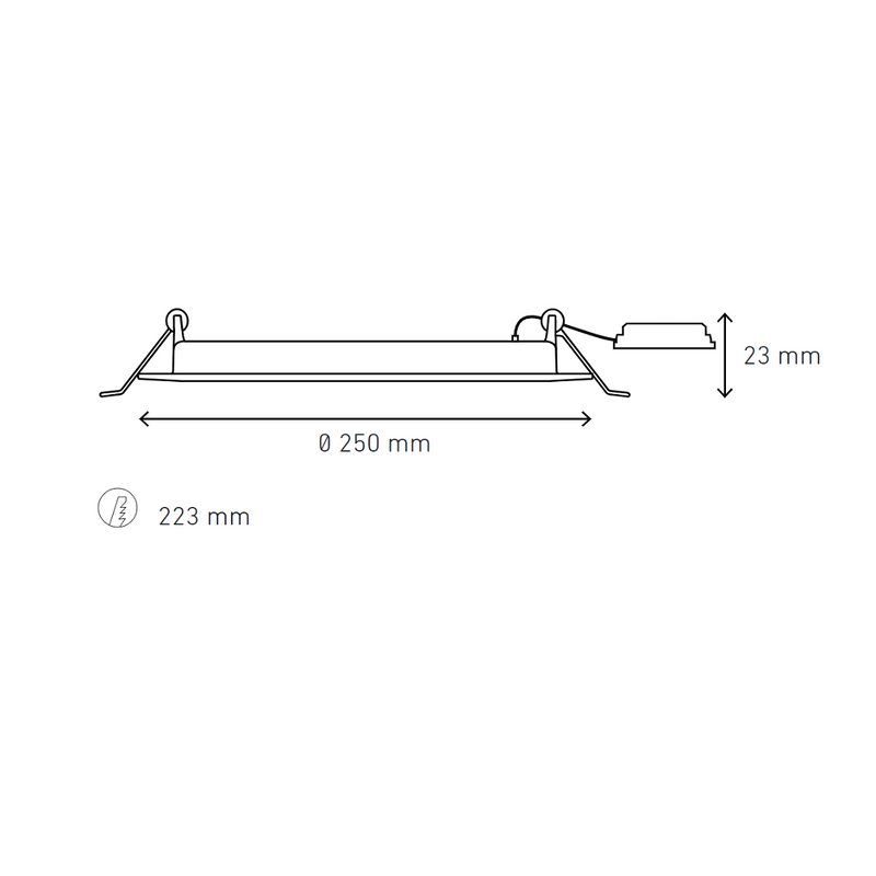 Empotrado Interior Modelo L6340-130 Luna 18 Flat Estándar 18W 6000 K Blanca Proveedor Magg