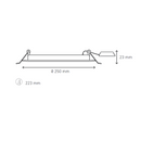 Empotrado Interior Modelo L6340-1I0 Luna 18 Flat Estándar 18W 4000 K Blanca Proveedor Magg