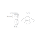 Empotrado Interior Modelo L6391-1E0 DUO (2) Luna 9 6W 3000 K Blanca Proveedor Magg