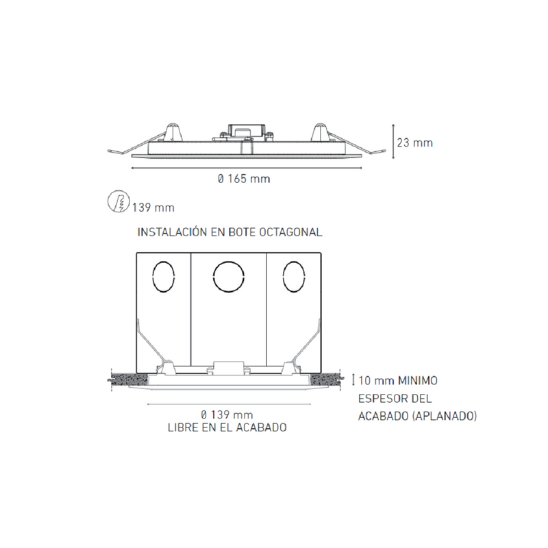 Empotrado Interior Modelo L6603-1I0 Luna 9 Flat Básico 9W 4000 K Blanca Proveedor Magg