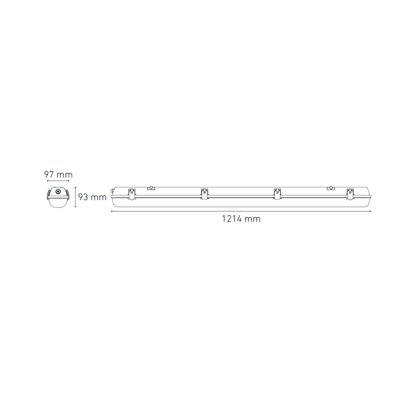 A Prueba de Vapor Modelo L6852-5I0 Gamma Led 1200 30 B Transparente 30W 120cm 4000 K Proveedor Magg