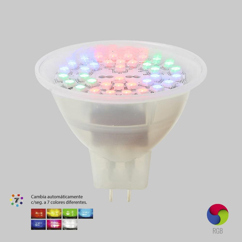 Foco Led MR16-SMDLED/3WRGB