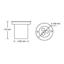 Luminaria de Empotrar en Piso Urbano y Arquitectónico OU3034BCB Construlita