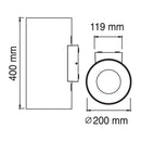 Luminaria de Sobreponer en Muro Urbano y Arquitectónico OU6025FBCB Construlita