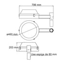 Luminaria de Poste / Punta Poste Urbano y Arquitectónico OU9080FBNA Construlita