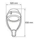 Luminaria de Poste / Punta Poste Urbano y Arquitectónico OU9100FBNA Construlita