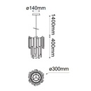 Colgante Interior DANAE Q11604-GD Proveedor Quor Iluminación