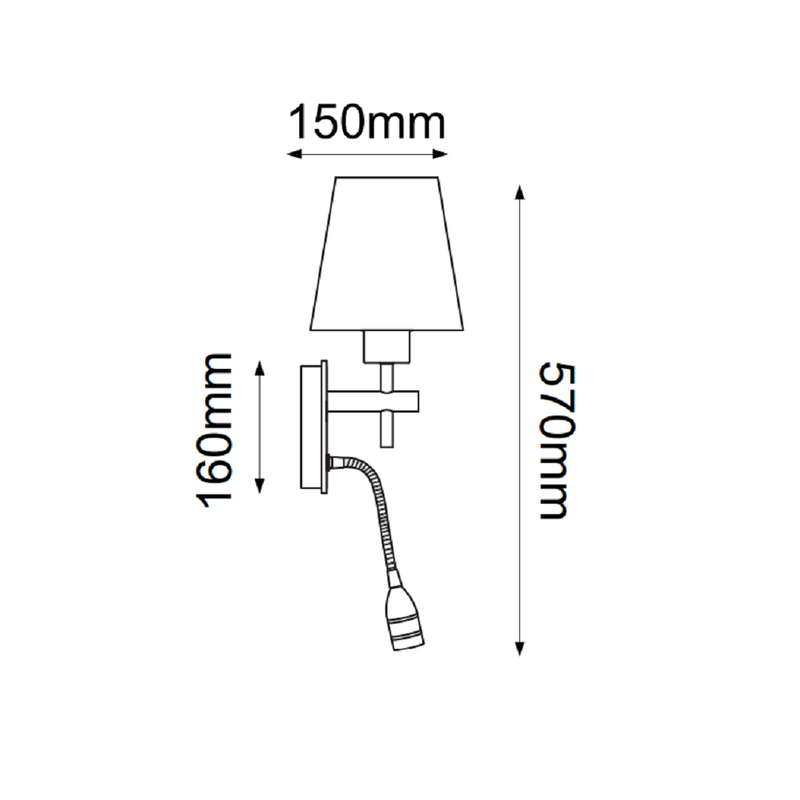 Lámpara de pared tipo arbotante ZIMMER Q13102-CH/WT Proveedor Quor Iluminación