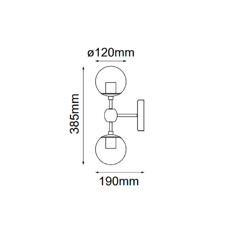 Lámpara de pared tipo arbotante MIRÓ Q16022-BK Proveedor Quor Iluminación