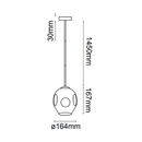 Colgante Interior SAKURA Q16061-BK Proveedor Quor Iluminación